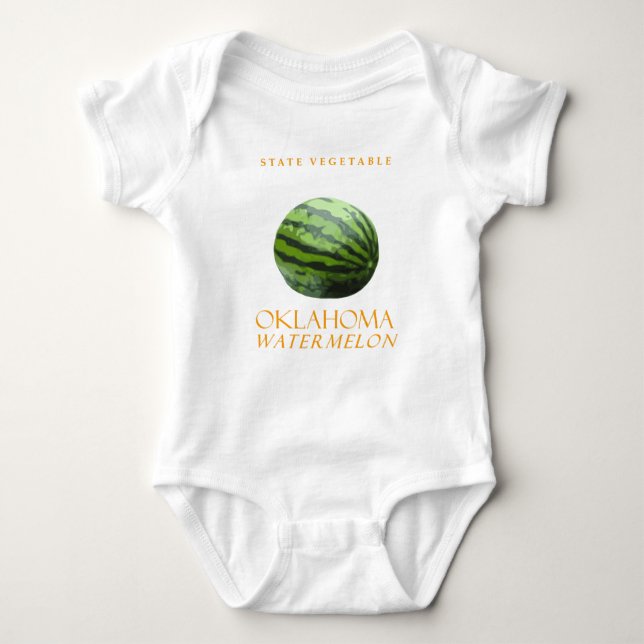 Territorium Oklahoma Gemüsegarten Wassermelone Baby Strampler (Vorderseite)