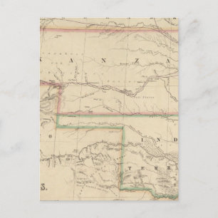 Territorium von Kansas und Ureinwohner der Amerika Postkarte