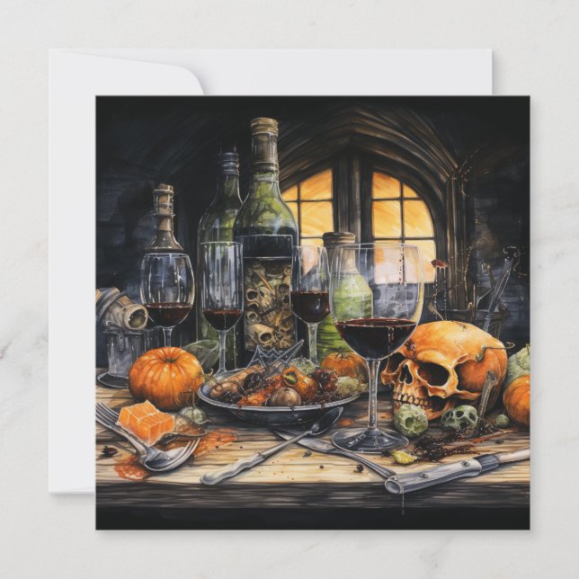 👻 🍷 "Terrors & Degings Event"! 🍷 👻 Halloween Einladung (Vorderseite)