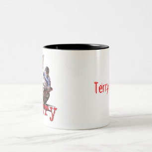 Terry, der Kaffee-Tasse läuft Zweifarbige Tasse