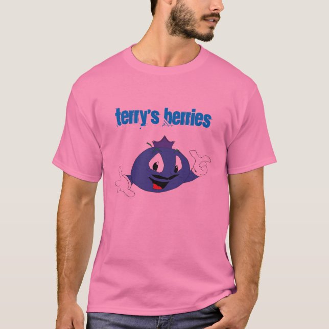 Terrys Beeren-ursprüngliches Rosa T-Shirt (Vorderseite)