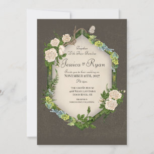 Terte mousse rustique et Faire-part de mariage Ros