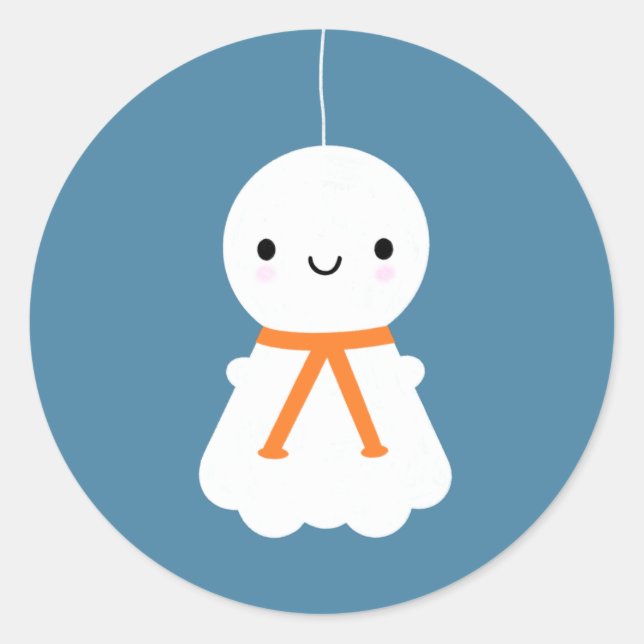 Teru Teru Bozu - Kawaii japanische Dollars Runder Aufkleber (Vorderseite)