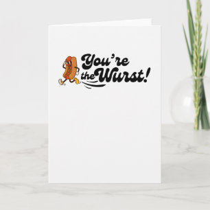 "T'es le pire !" Carte drôle de jeu de mots sur ho