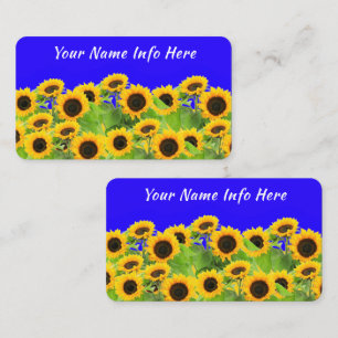 Tes Tournesols Carte de visite Ukraine Drapeaux co