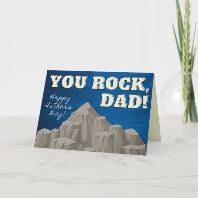 T'Es Un Rocher, Papa ! Bonne carte Fête des pères (Devant)