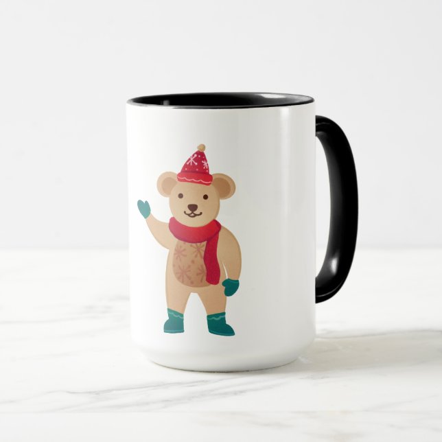 Tesco Pudbear komisches Weihnachtsbär Tasse (VorderseiteRechts)