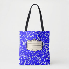 Tesimart | Blue Zusammensetzung Book Pattern Toe B Tasche