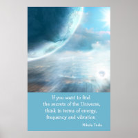Tesla Citation Secrets de l'Univers Poster