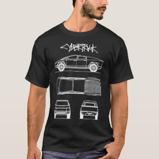 Tesla Cyberruck Blueprint Design T-Shirt