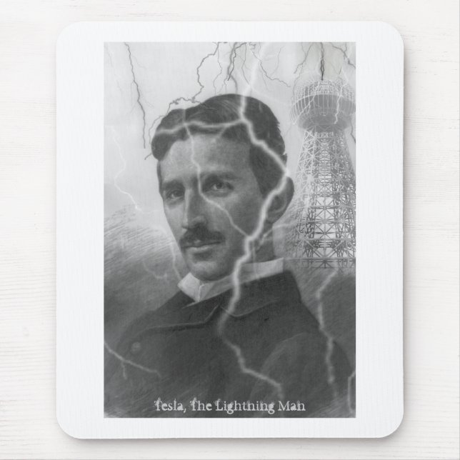 Tesla, der Blitz-Mann Mousepad (Vorne)