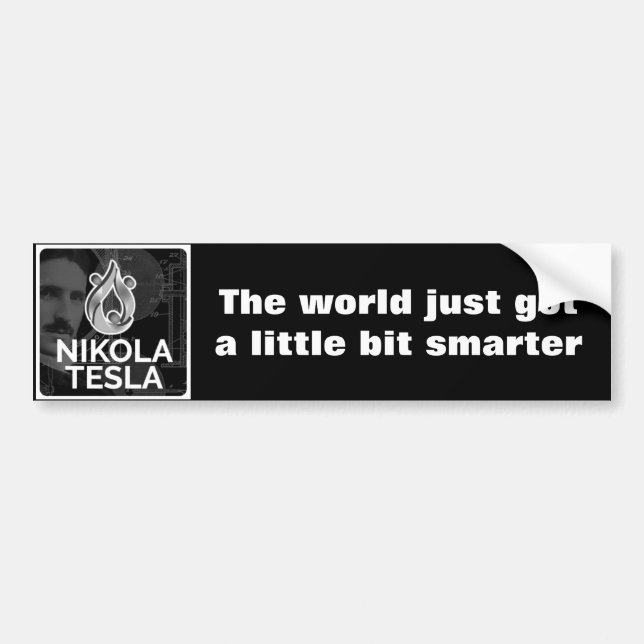 Tesla der Genie-Autoaufkleber Autoaufkleber (Vorne)