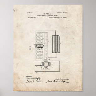 Tesla-Gerät zur Herstellung von Ozon-Patent - Alt  Poster
