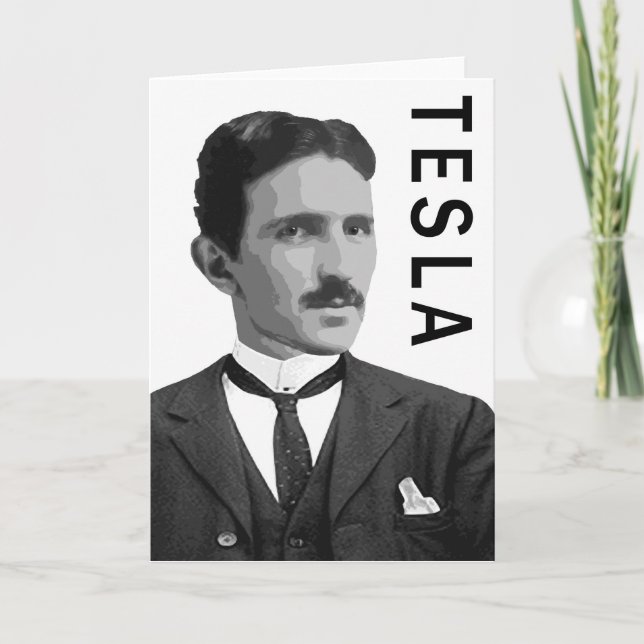 TESLA GREETING CARD KARTE (Vorderseite)