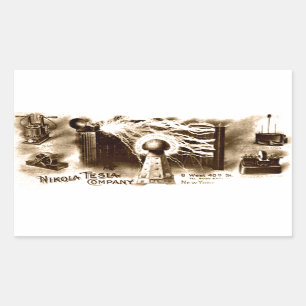 Tesla Letterhead Rechteckiger Aufkleber