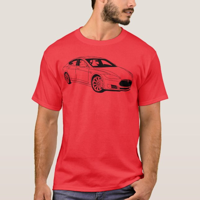 Tesla Model S T - Shirt (Vorderseite)