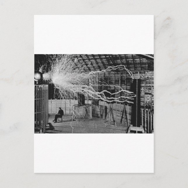 Tesla Postkarte (Vorderseite)