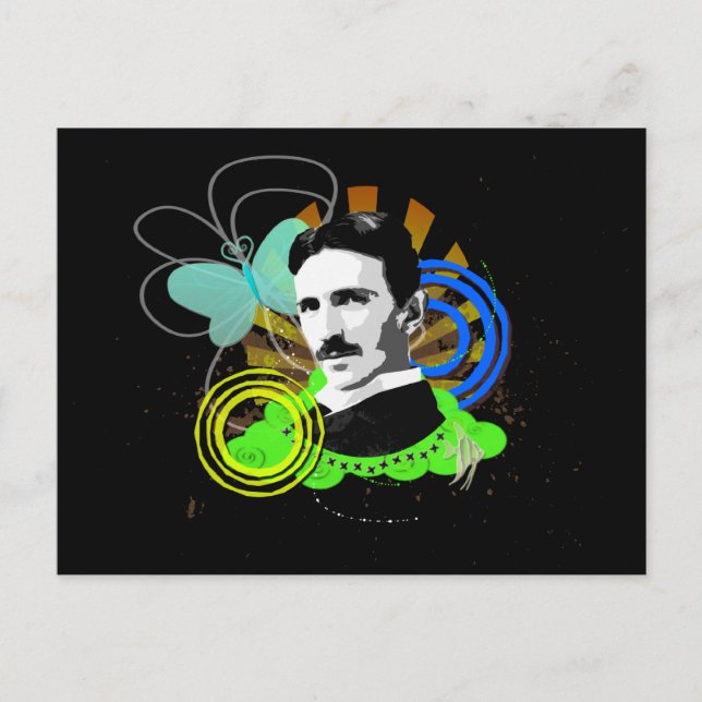 Tesla Postkarte (Vorderseite)