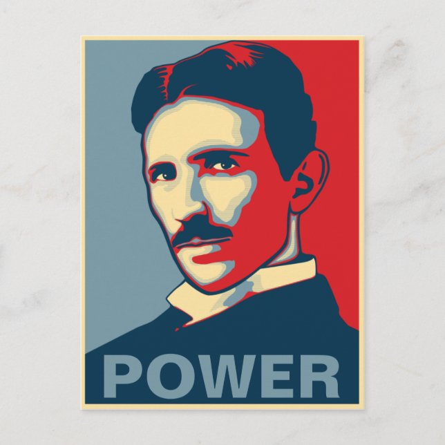 Tesla Power Postkarte (Vorderseite)