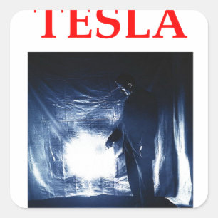 Tesla Quadratischer Aufkleber