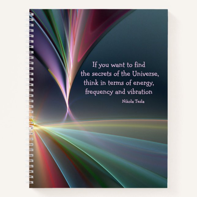 Tesla Quote Secret of the Universe Writing Journal Notizbuch (Vorderseite)