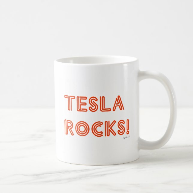 Tesla Rocks! Kaffeetasse (Rechts)