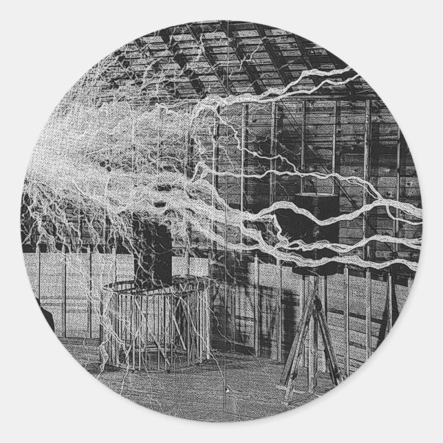 tesla runder aufkleber (Vorderseite)