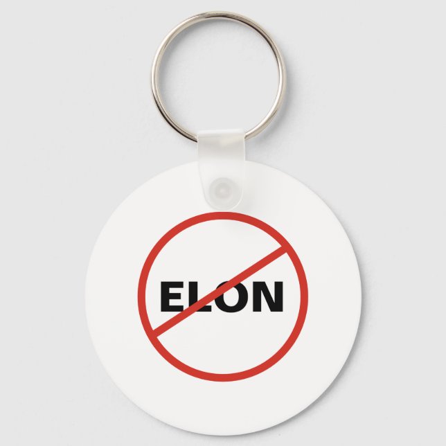 Tesla - Simple ANTI ELON Schlüsselanhänger (Vorderseite)