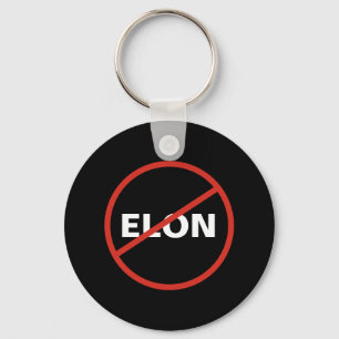 Tesla - Simple ANTI ELON - schwarz Schlüsselanhänger