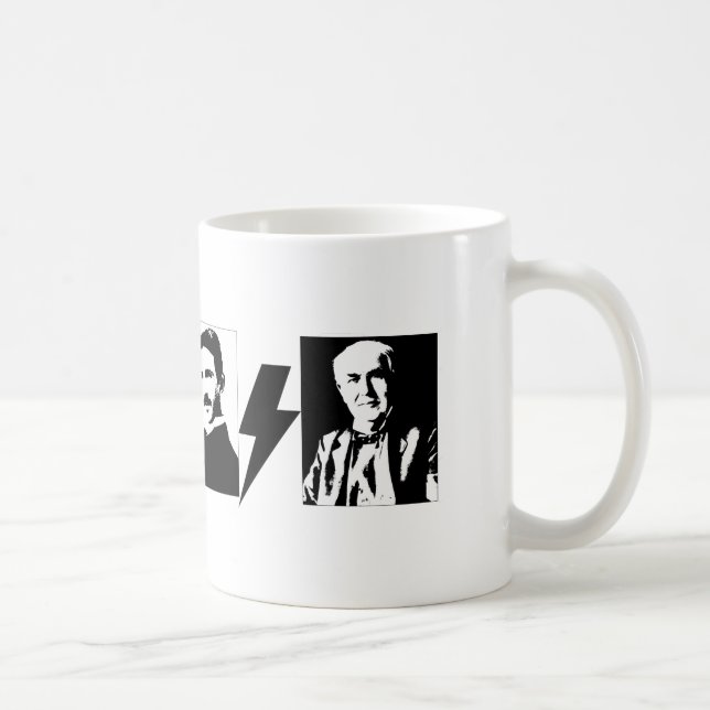 Tesla und Edison - das ursprüngliche AC/DC. Kaffeetasse (Rechts)