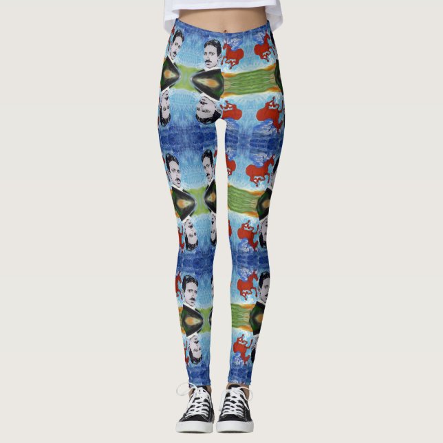 Tesla weiß leggings (Vorderseite)