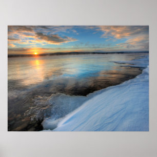 Teslin Lake nach einem aufklarenden Sturm, Yukon Poster