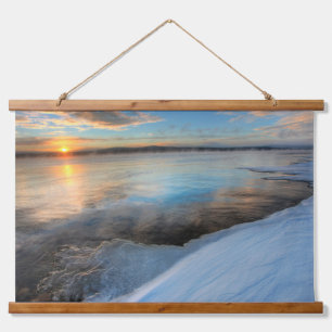 Teslin Lake Nach einem Sturm, Yukon Wandteppich Mit Holzrahmen