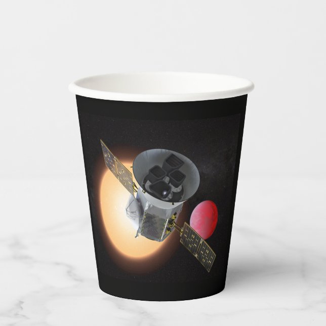 TESS Planet Hunter Spacecraft Pappbecher (Vorderseite)