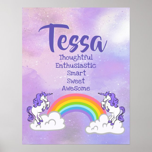 Tessa Name Poster (Vorne)