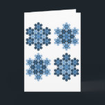 Tessellated Koch Schneeflocken Feiertagskarte<br><div class="desc">Die Koch Schneeflocke ist eine der frühesten Fraktalkurven beschrieben worden zu sein. Sie basiert auf der Koch Kurve,  die in einem Papier 1904 durch den schwedischen Mathematiker Helge von Koch erschien.</div>