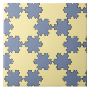 Tessellated Koch Snowflakes (Fraktal Muster) Fliese