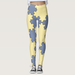 Tessellated Koch Snowflakes (Fraktal Muster) Leggings