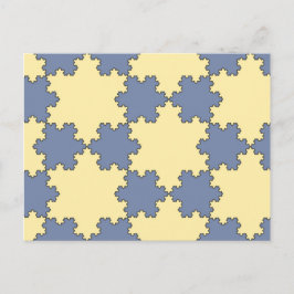 Tessellated Koch Snowflakes (Fraktal Muster) Postkarte