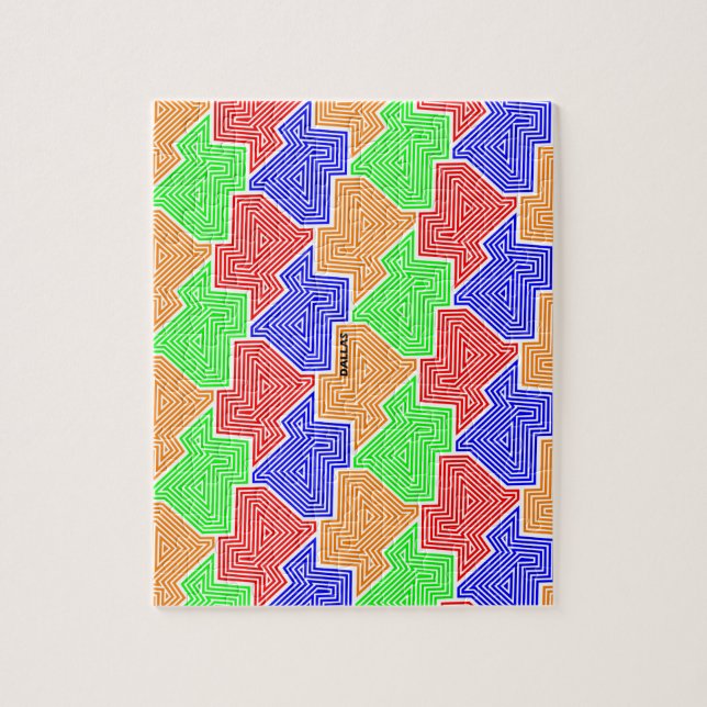Tessellated Puzzlespiel "Dallas - Texas" (Vertikal)