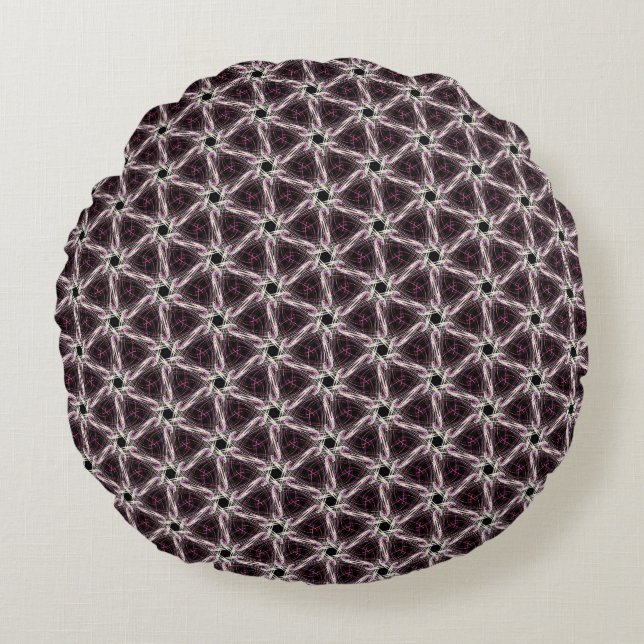 Tessellated Quilt Rundes Kissen (Vorderseite)