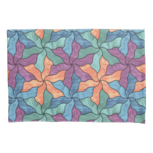 Tessellierte Blume aus Hartglas Kissenbezug