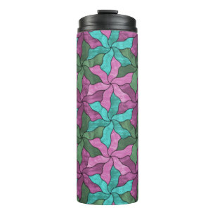 Tessellierte Blume aus Hartglas Thermosbecher