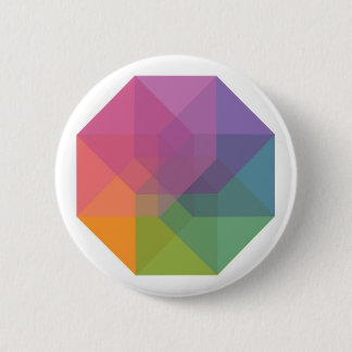 Tesseract (Pastellregenbogen) Button
