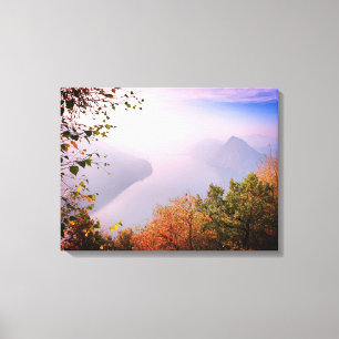 Tessin, Schweiz: Aussicht vom Monte Bre Leinwanddruck
