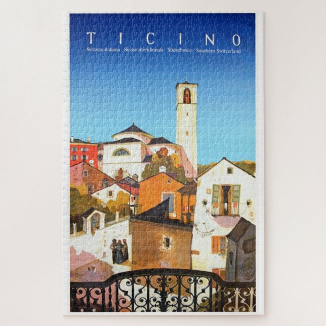 Tessin, Schweiz Vintage Reiseplaner (Vertikal)