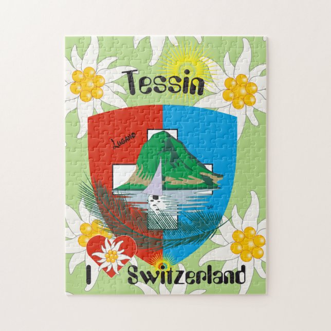 Tessin - Ticino - Schweiz - Svizzera Puzzles (Vertikal)