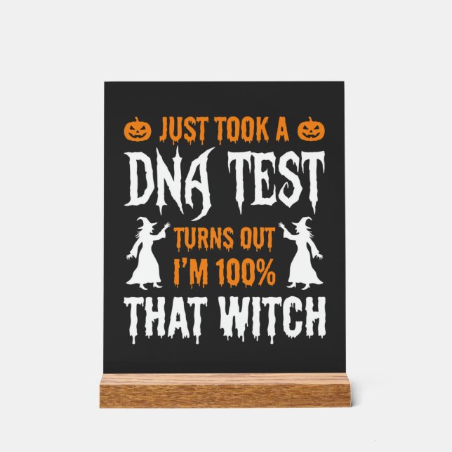 Test ADN Sorcière drôle d'Halloween Graphique (Recto)