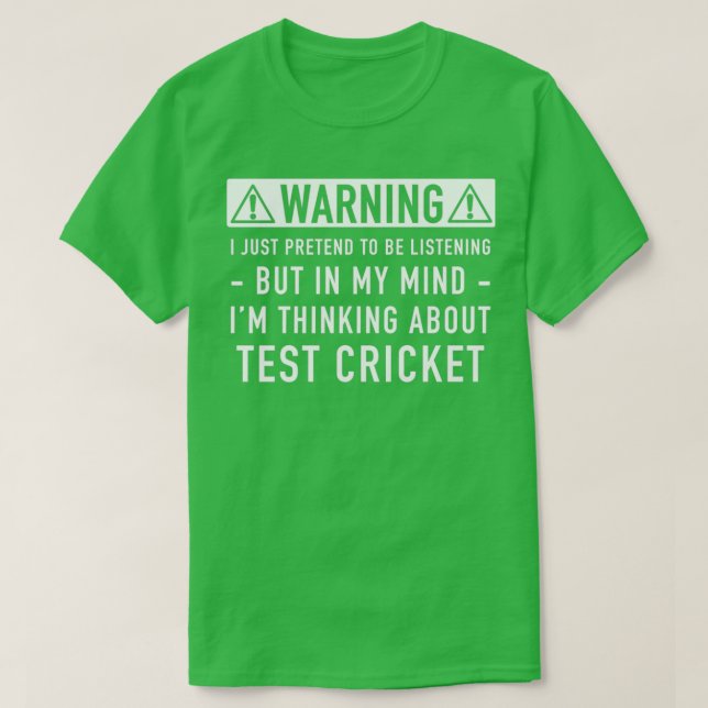 Test Cricket cadeau classique TShirt (Design devant)