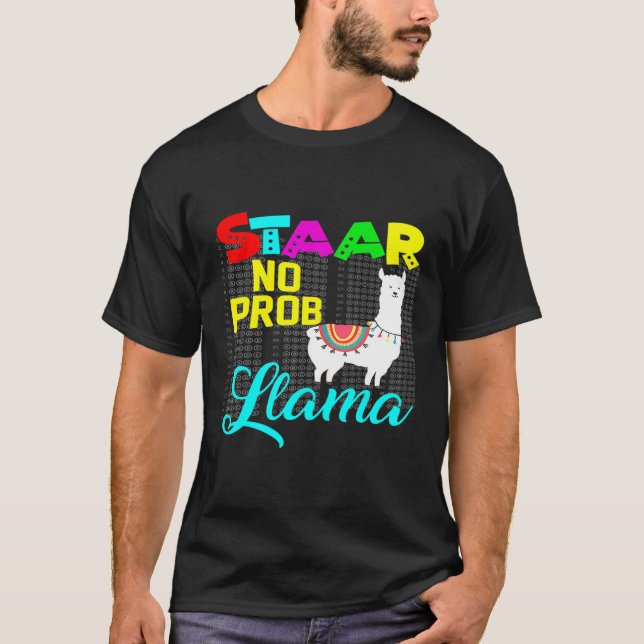 Test Day No Prob Llama Teacher Exit T T-Shirt (Vorderseite)